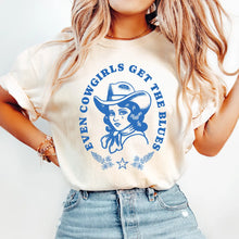 Load image into Gallery viewer, Even Cowgirls Get The Blues Tee
