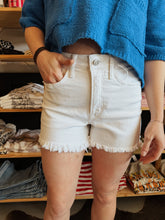 Load image into Gallery viewer, One Dance White Denim Shorts