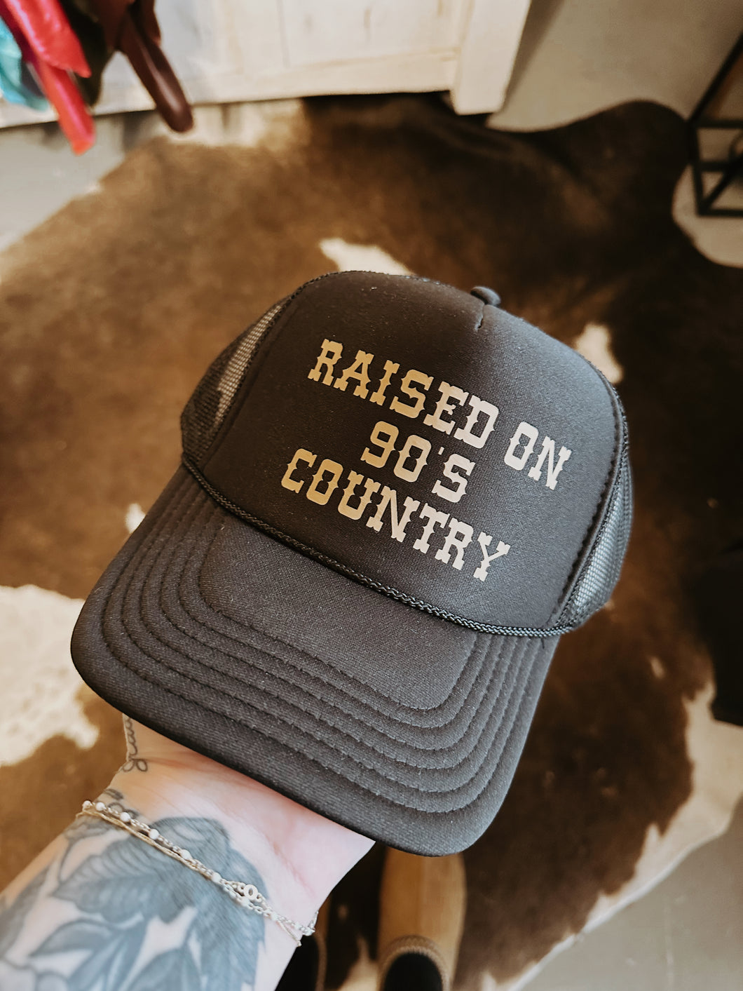 Raised On 90's Country Trucker Hat