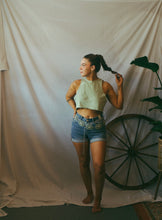 Load image into Gallery viewer, The Linen &amp; Sage Crop Top
