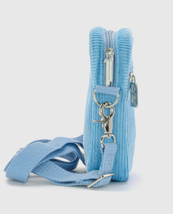 Corduroy Blue Crossbody Bag