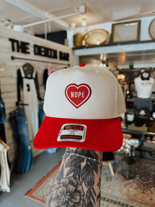 Nope Heart Trucker Hat