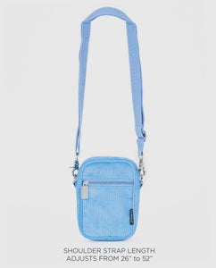 Corduroy Blue Crossbody Bag