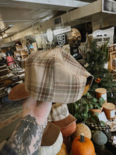 Load image into Gallery viewer, Horseshoe Plaid Corduroy Trucker Hat
