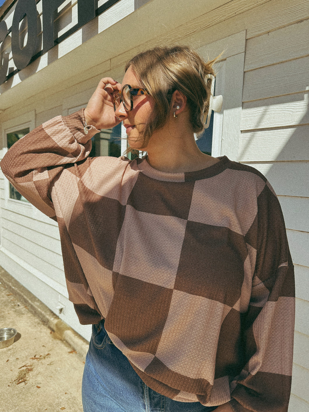 The Cozy Checkered Print Pullover