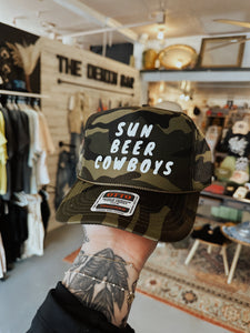 Sun Beer Cowboys Trucker Hat