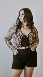 The Von Dutch Leopard Mesh Top