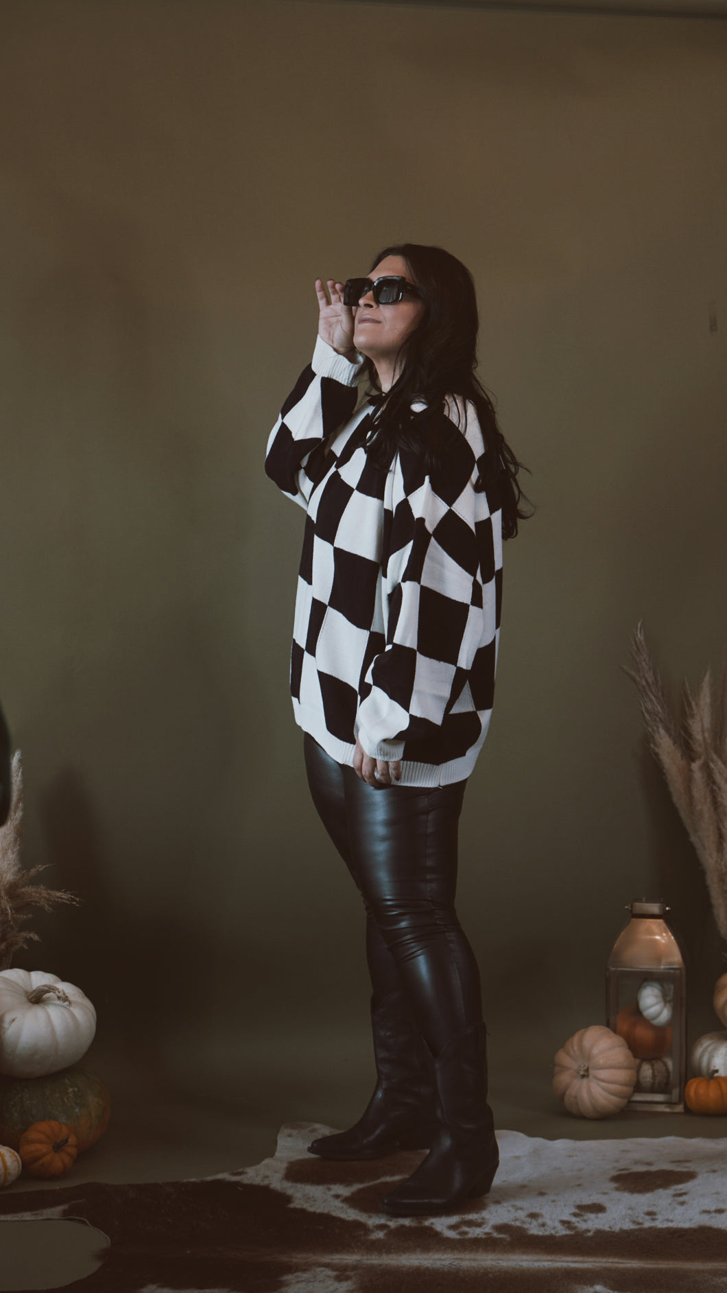 On The Regular Checkered Sweater