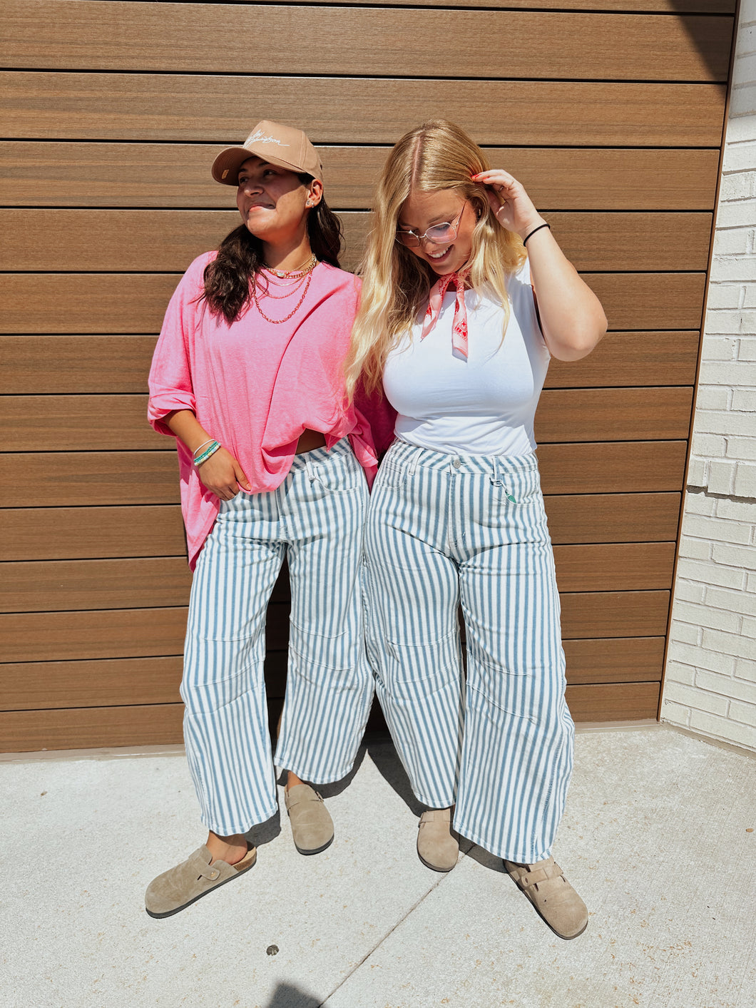 Bluebird Striped Barrel Jeans