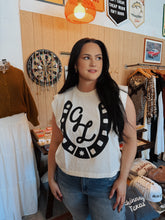 Load image into Gallery viewer, Grady Lane Branded Horseshoe Muscle Tank
