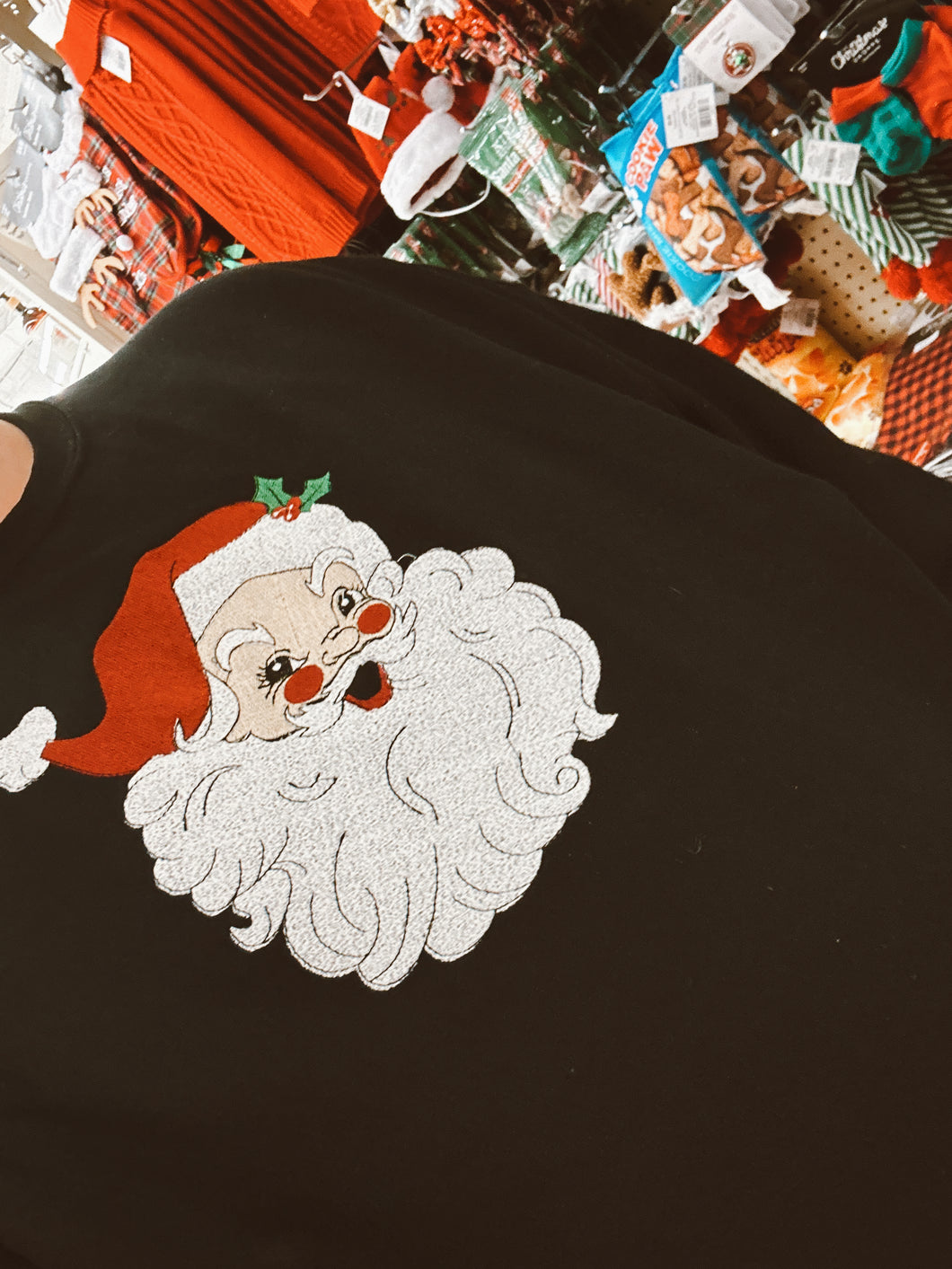 Vintage Santa Embroidered Sweatshirt