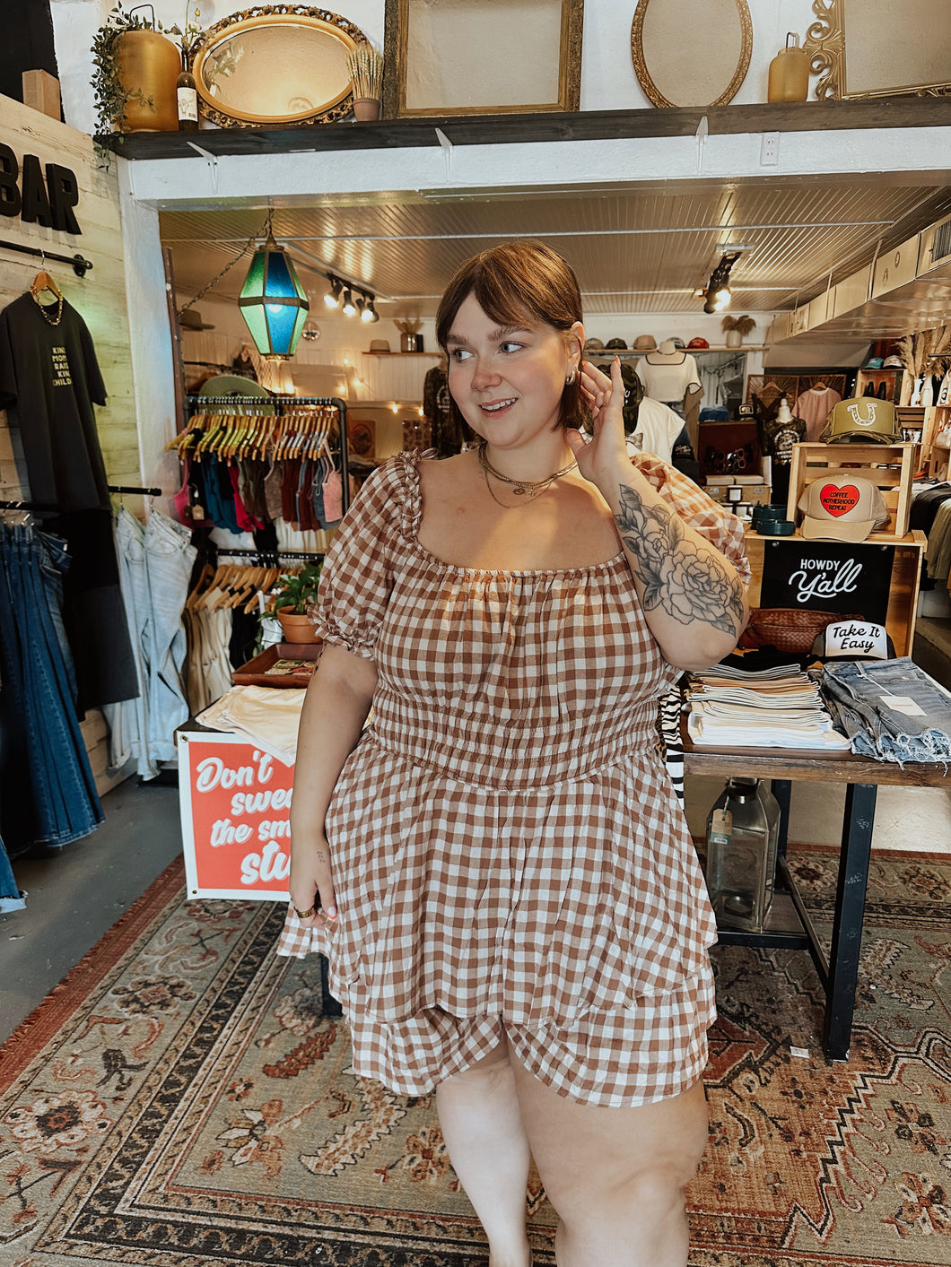 The True Love Gingham Romper