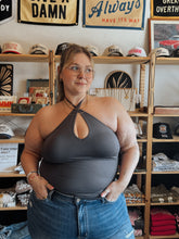 Load image into Gallery viewer, KLASSY Grey Halter Top
