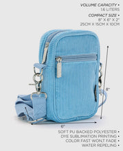 Load image into Gallery viewer, Corduroy Blue Crossbody Bag
