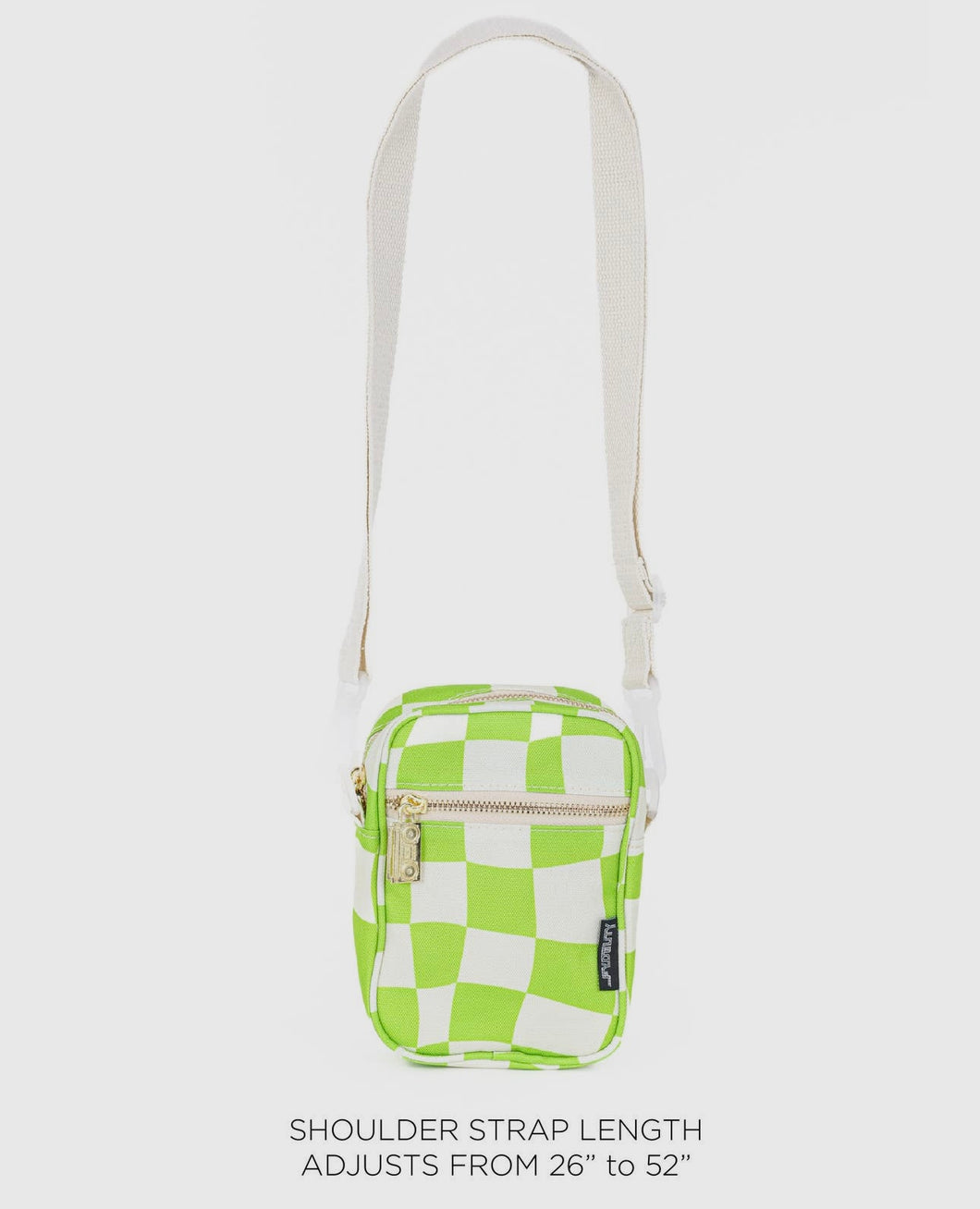 Green Checkered Crossbody Bag