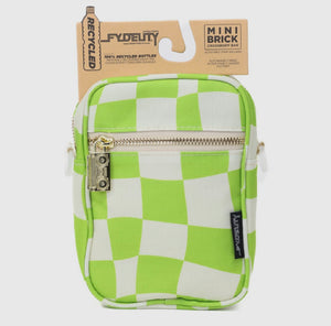 Green Checkered Crossbody Bag