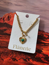 Load image into Gallery viewer, Green Heart Toggle Necklace
