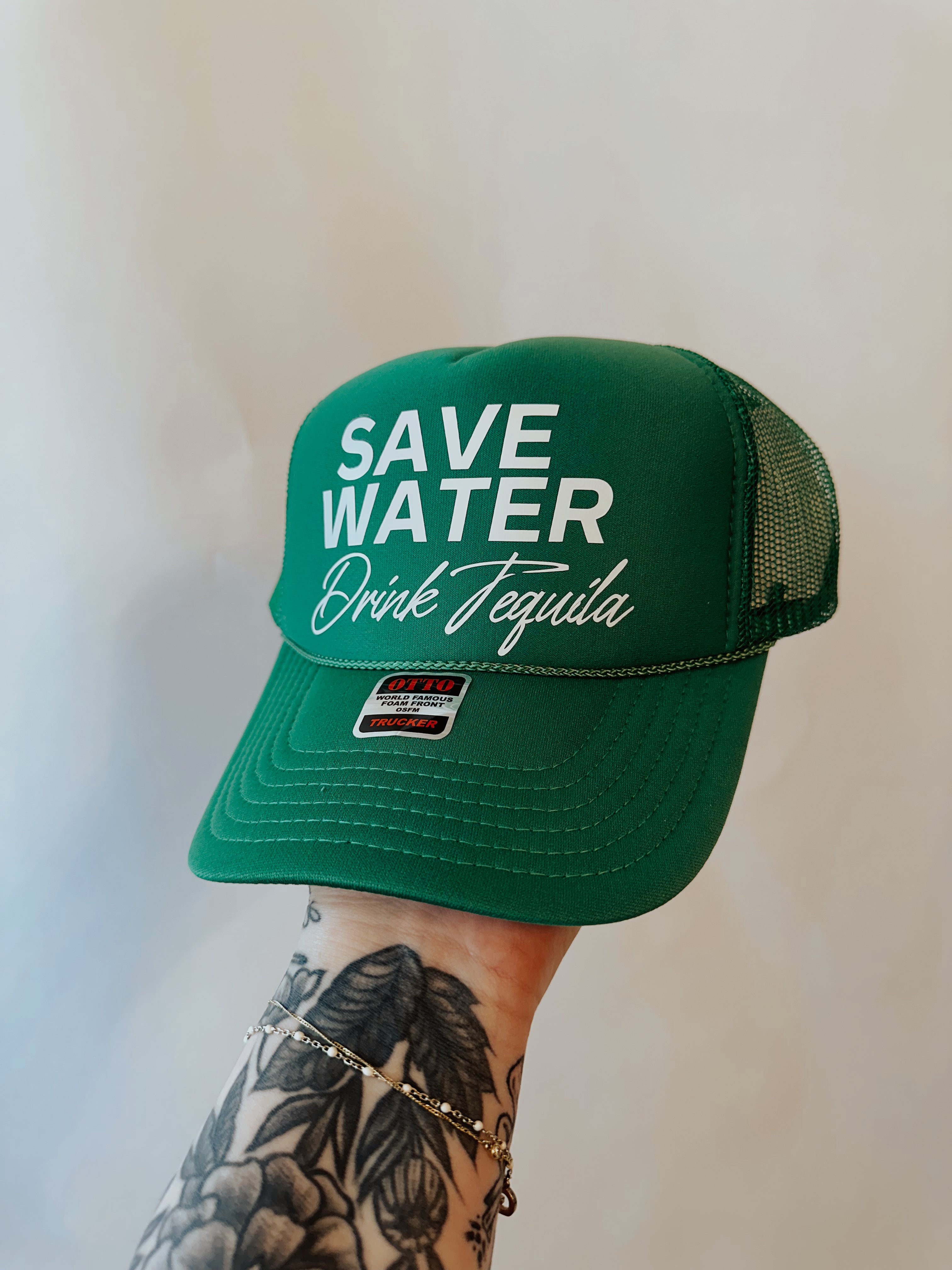 Save Water Drink Tequila Trucker Hat Save Water, Drink Tequila Trucker Hat – THE VAULTY main image 4