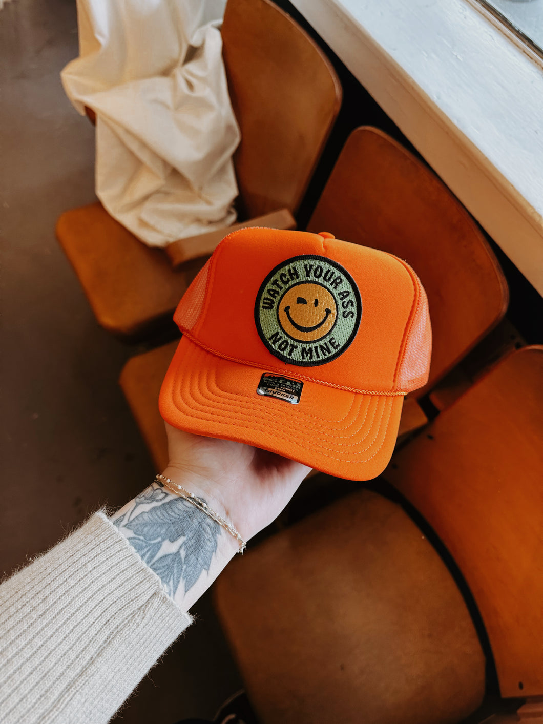 Watch Your Ass Not Mine Trucker Hat