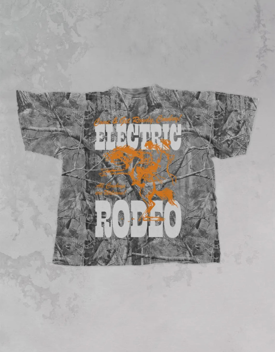 Electric Rodeo Camo Oversized Tee