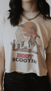 Boot Scootin Kitties Crop Tee