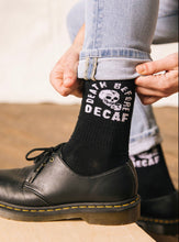 Load image into Gallery viewer, Death Before Decaf Socks
