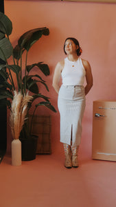 The 70's Pinstripe Skirt