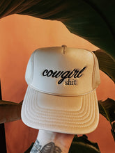 Load image into Gallery viewer, Cowgirl Shit Embroidered Trucker Hat
