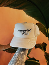 Load image into Gallery viewer, Cowgirl Shit Embroidered Trucker Hat
