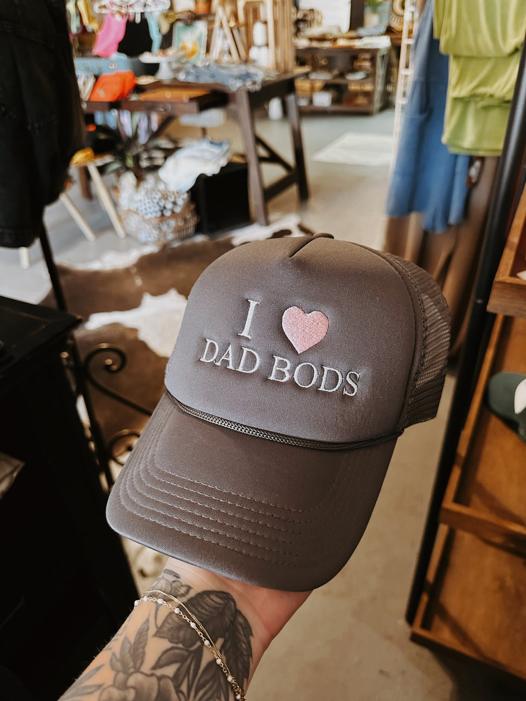 I Love Dad Bods Trucker Hat