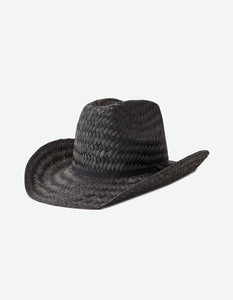 BRIXTON Houston Black Straw Cowboy Hat