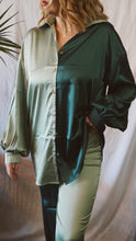 Load image into Gallery viewer, Shades Of Green Satin Set
