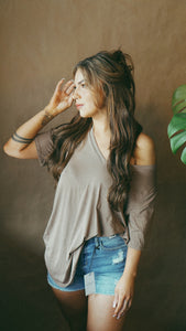 A Simple V-Neck Tee Top
