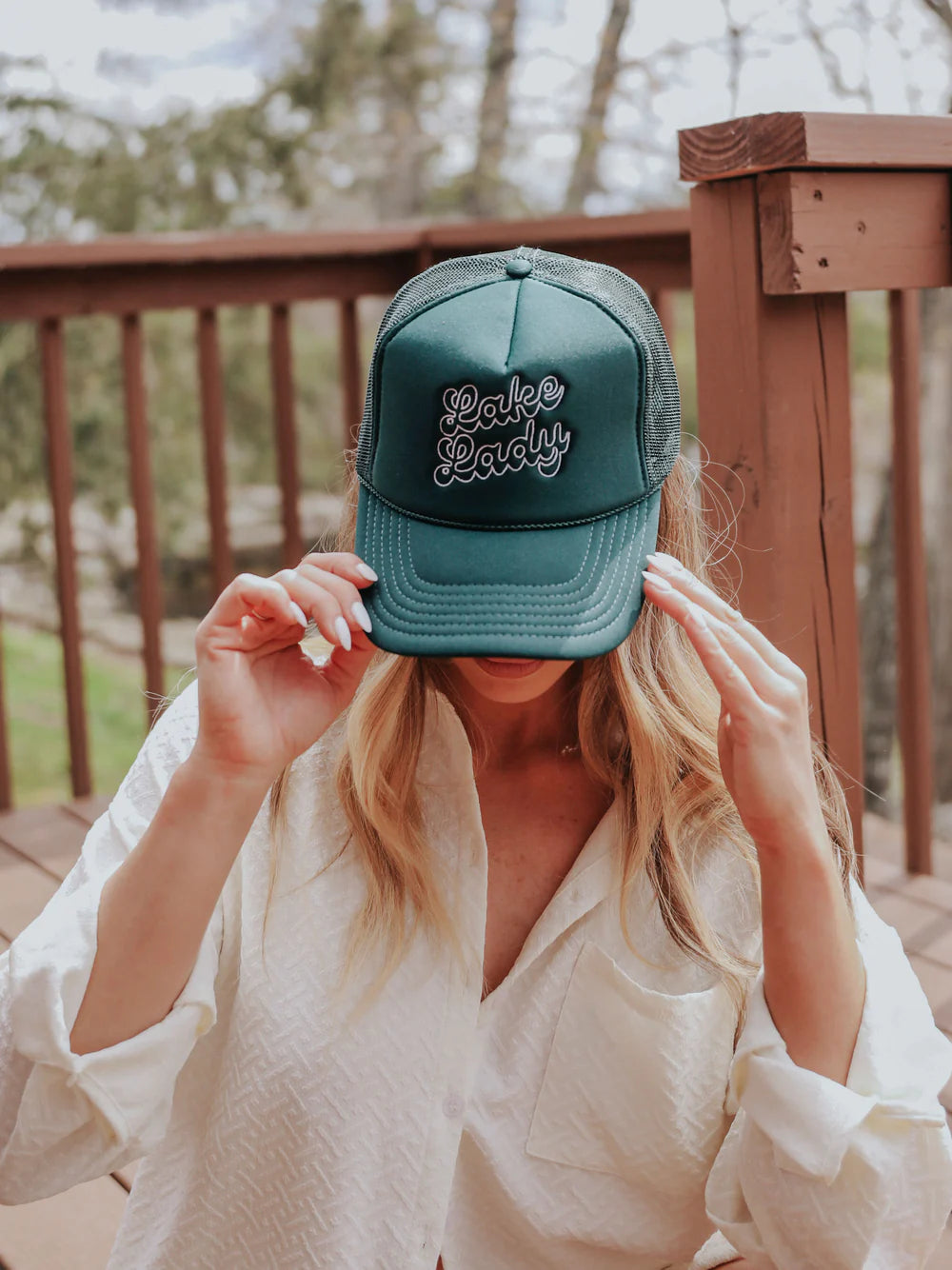 Lake Lady Embroidered Trucker Hat